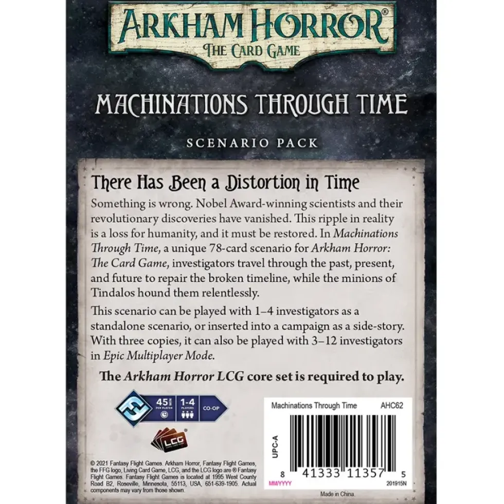 Arkham Horror: The Card Game - Machinations Through Time: Scenario Pack (Exp.)