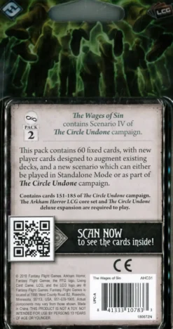 Arkham Horror: The Card Game - The Wages of Sin: Mythos Pack (Exp.)
