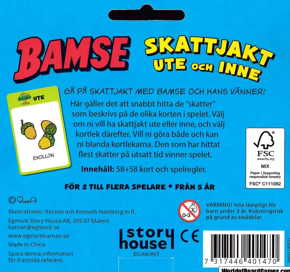 Bamse Skattjakt Ute och Inne