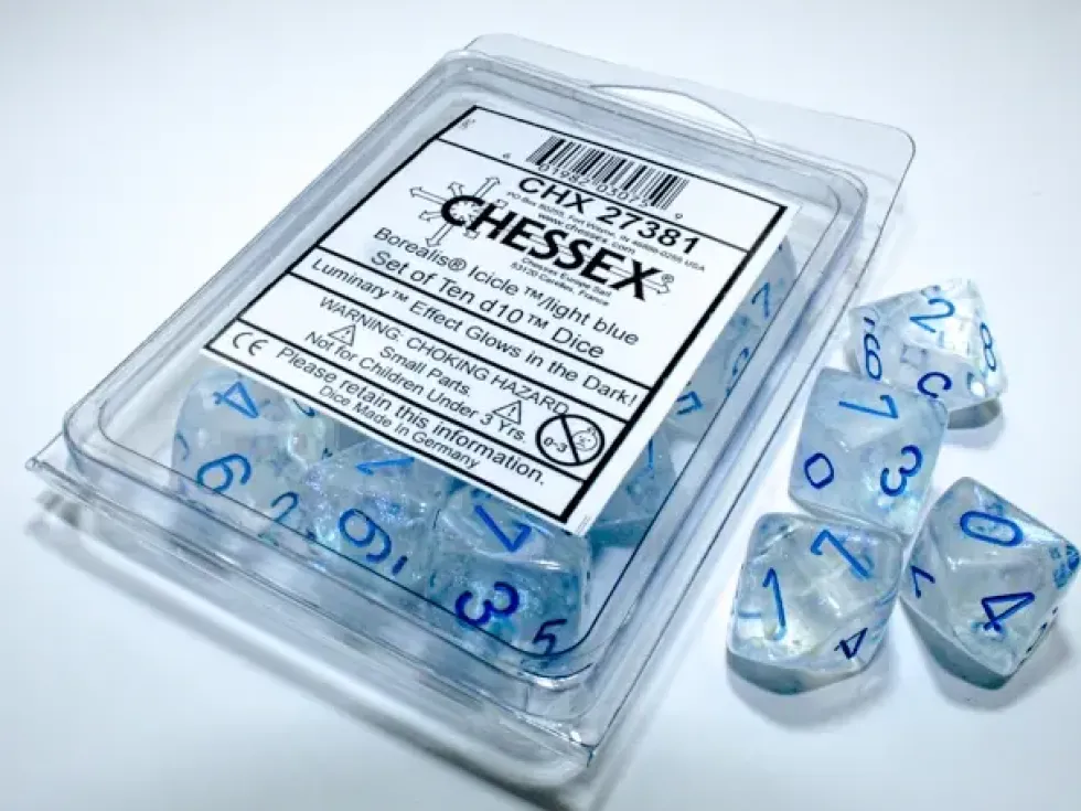 Borealis - Icicle/Light Blue (Luminary) - d10, 10 st