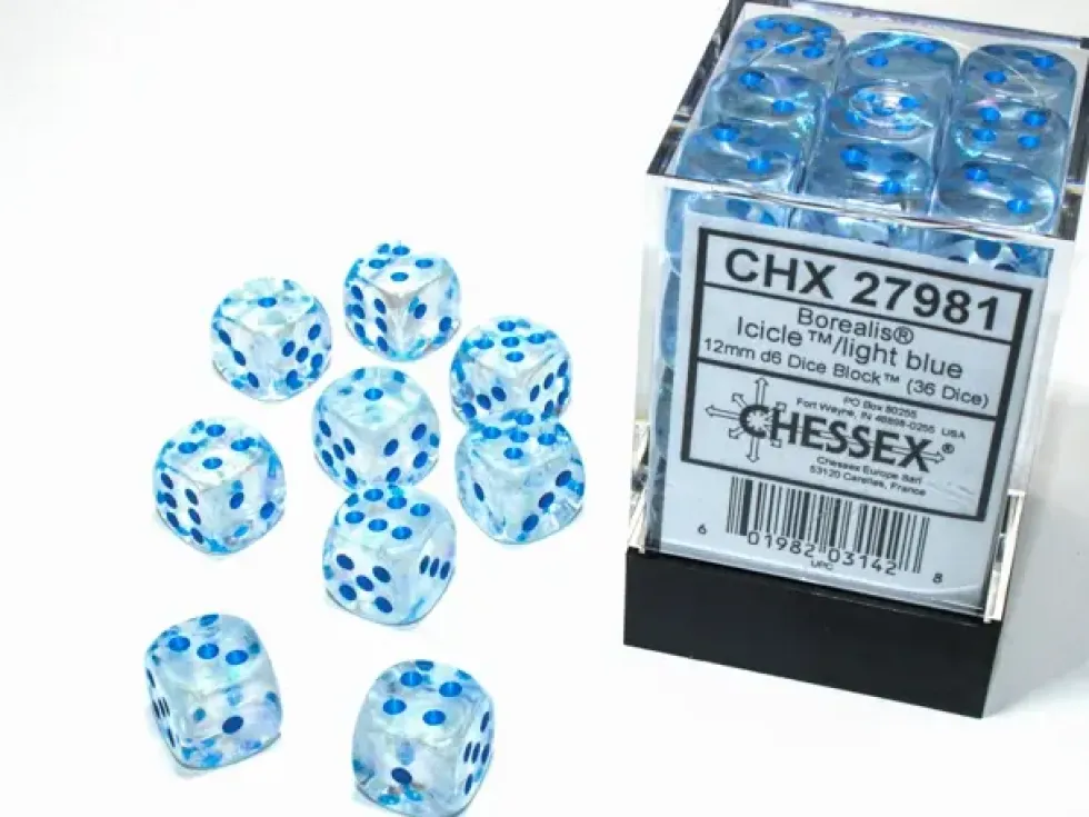 Borealis - Icicle/Light Blue (Luminary) - d6, 36 st