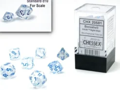 Borealis - Icicle/Light Blue - Mini-Polyhedral Dice set