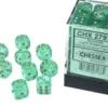 Borealis - Light Green/Gold (Luminary) - d6, 36 st (12 mm, prickar)
