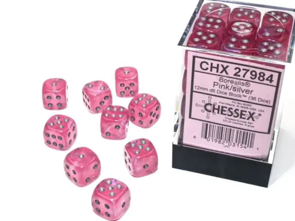Borealis - Pink/Silver (Luminary) - d6, 36 st