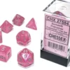 Borealis - Pink/Silver Luminary - Dice set