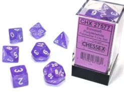 Borealis - Purple/White Luminary - Dice set