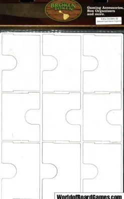 Broken Token: Extra Dividers for Sleeved Card Game Organizer