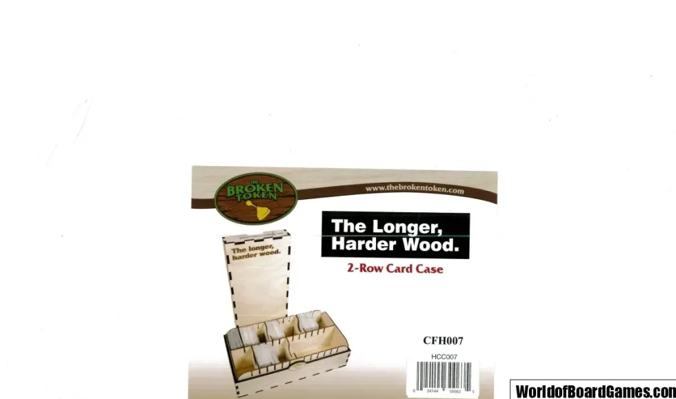 Broken Token: High Capacity Card Case -2 Row- Engraved - The Longer, Harder Wood