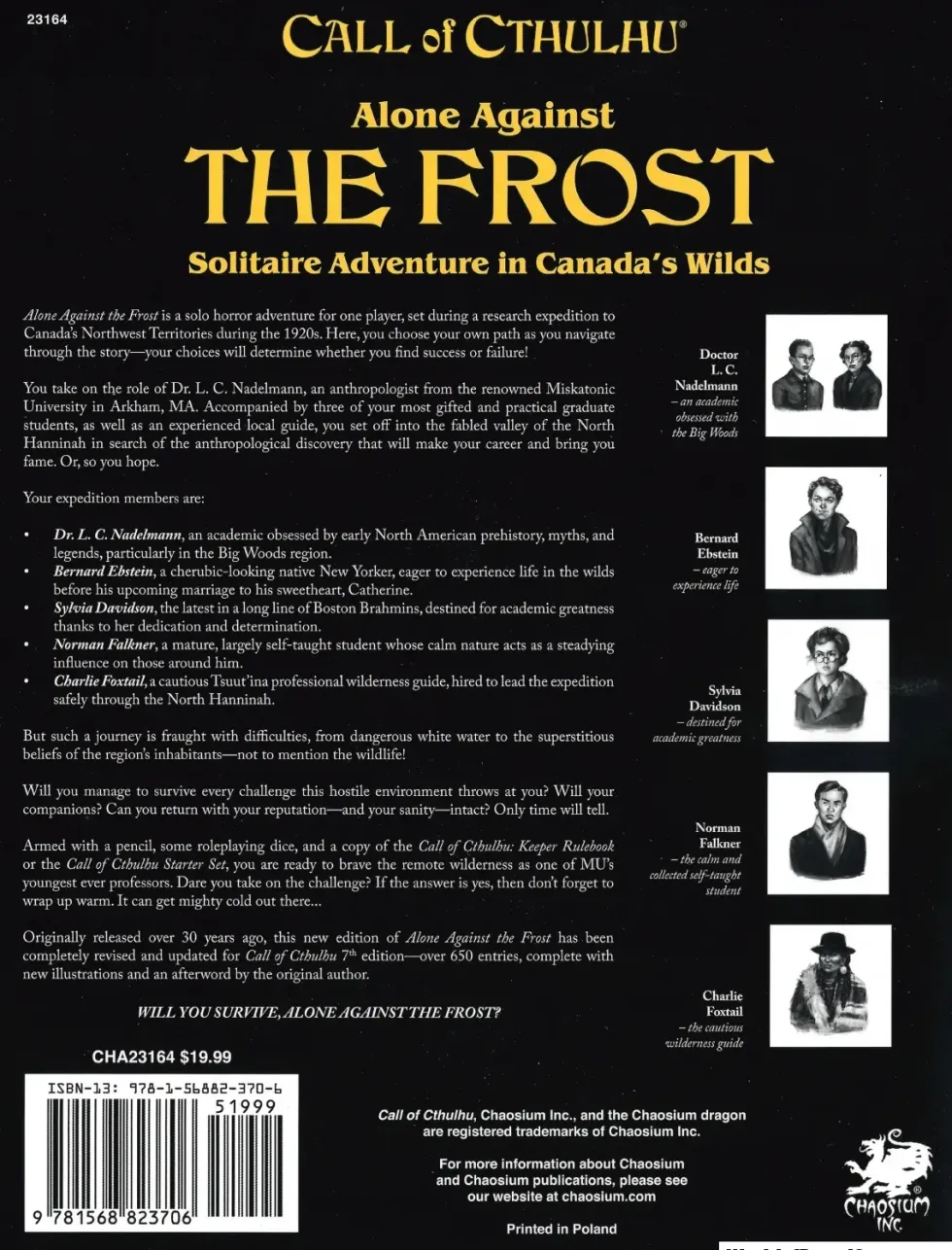 Call of Cthulhu: Alone Against the Frost (RPG)