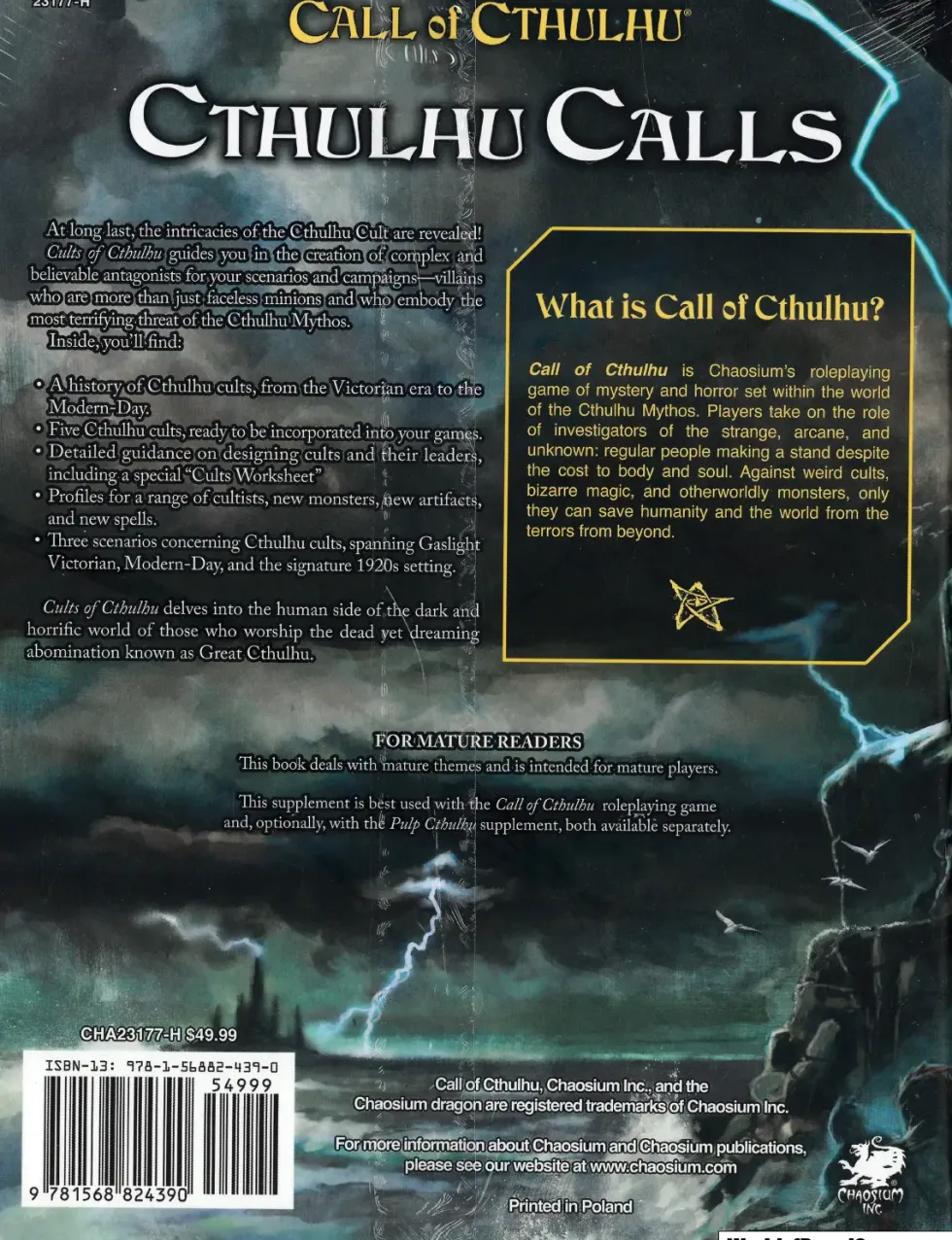 Call of Cthulhu: Cults of Cthulhu (RPG)