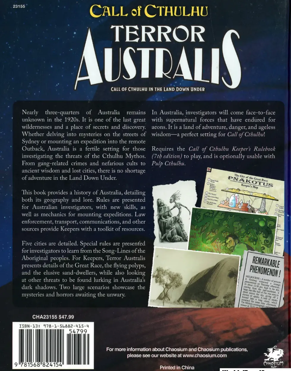 Call of Cthulhu: Terror Australis (2nd Ed.) Hardcover (RPG)