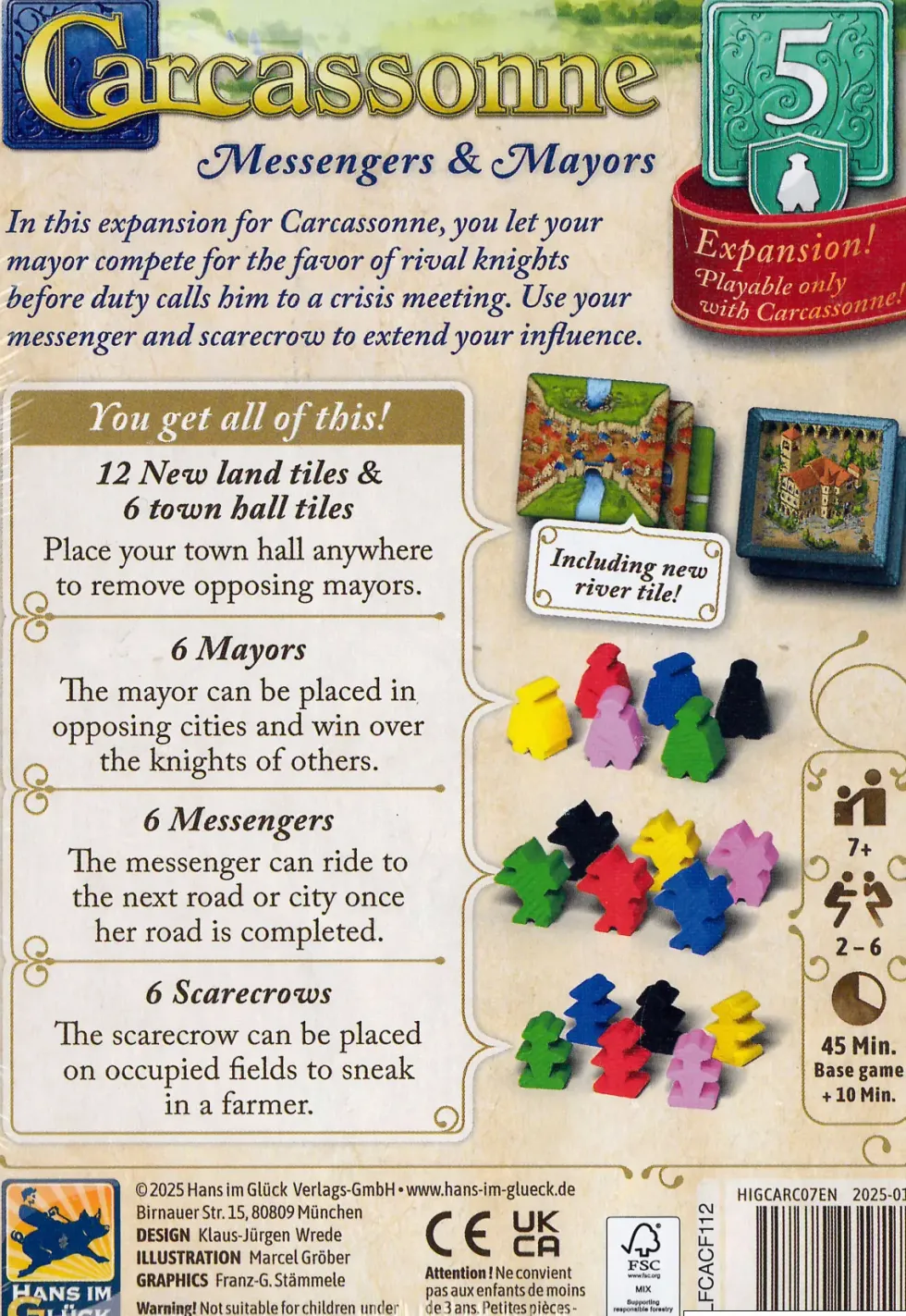 Carcassonne: Expansion 5 - Messengers & Mayors (ENG)