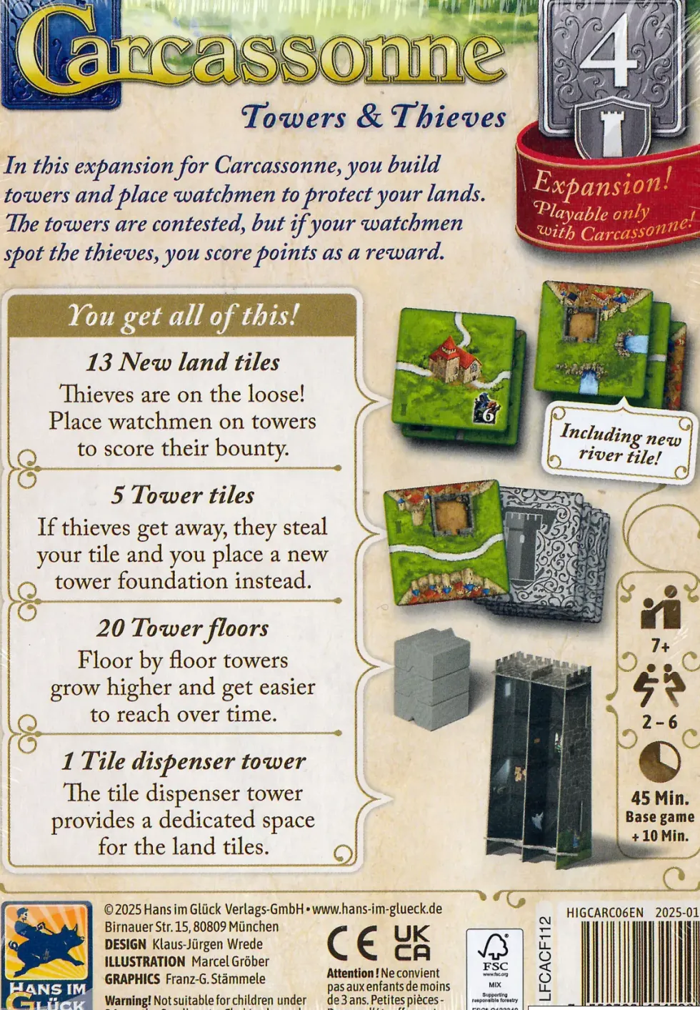 Carcassonne: Expansion 4 - Towers & Thieves (ENG)