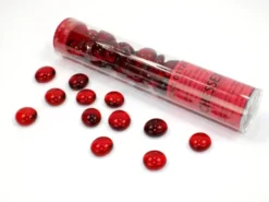 Chessex: Glass Gaming Stones - Crystal Red (40 st)