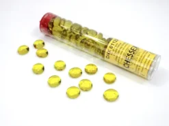 Chessex: Glass Gaming Stones - Crystal Yellow (40 st)