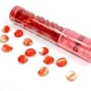 Chessex: Glass Gaming Stones - Catseye Red (40 st)