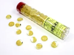 Chessex: Glass Gaming Stones - Catseye Yellow (40 st)