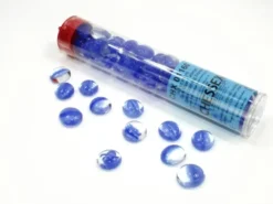 Chessex: Glass Gaming Stones - Catseye Dark Blue (40 st)