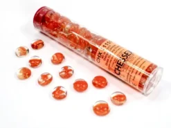Chessex: Glass Gaming Stones - Catseye Orange (40 st)
