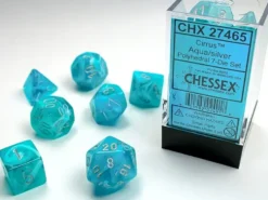 Cirrus - Aqua/Silver - Dice set