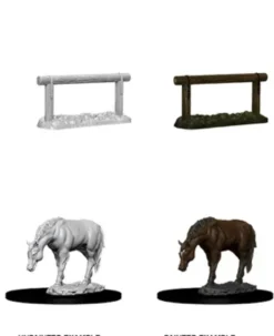 D&D Nolzur's Marvelous Miniatures: Horse & Hitch (Unpainted)