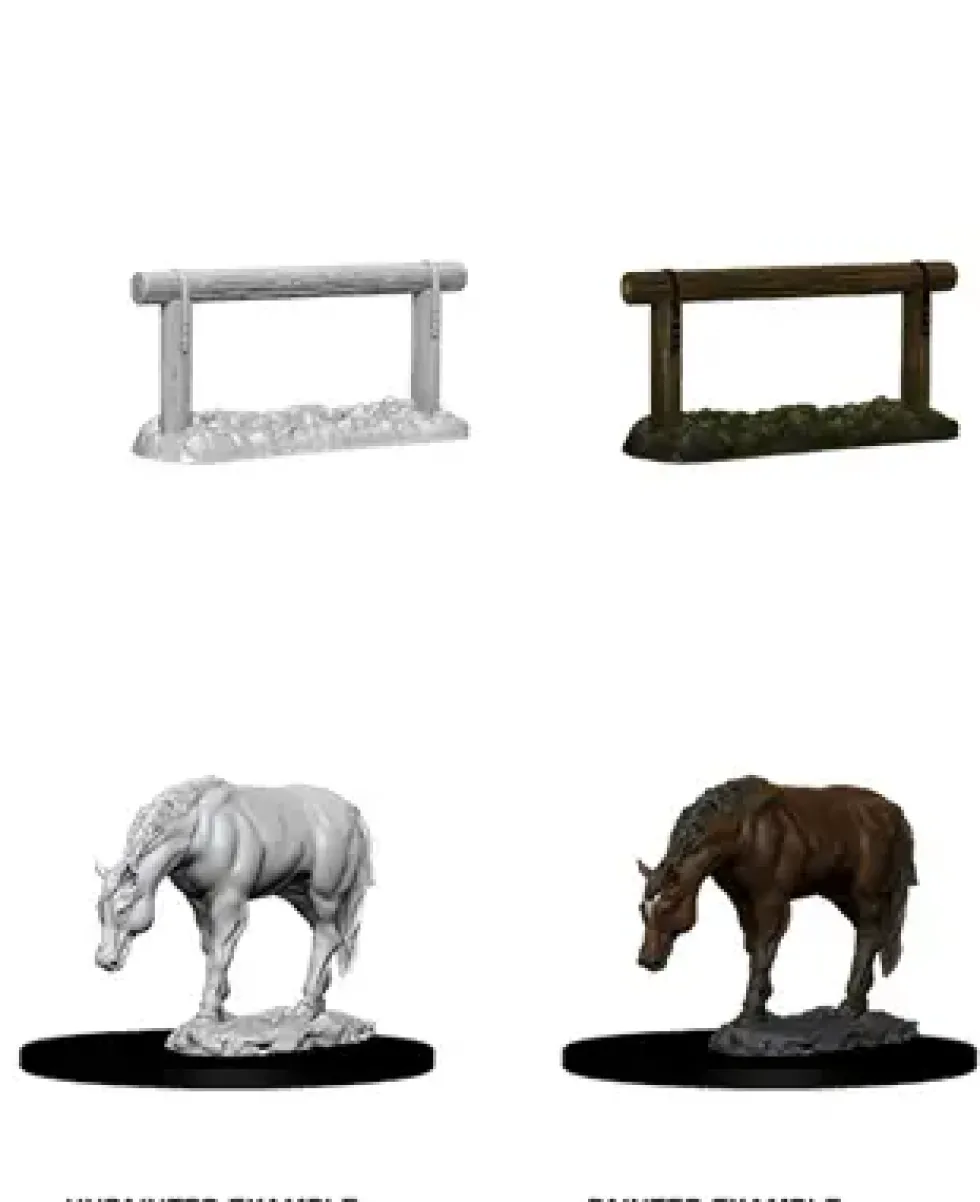 D&D Nolzur's Marvelous Miniatures: Horse & Hitch (Unpainted)