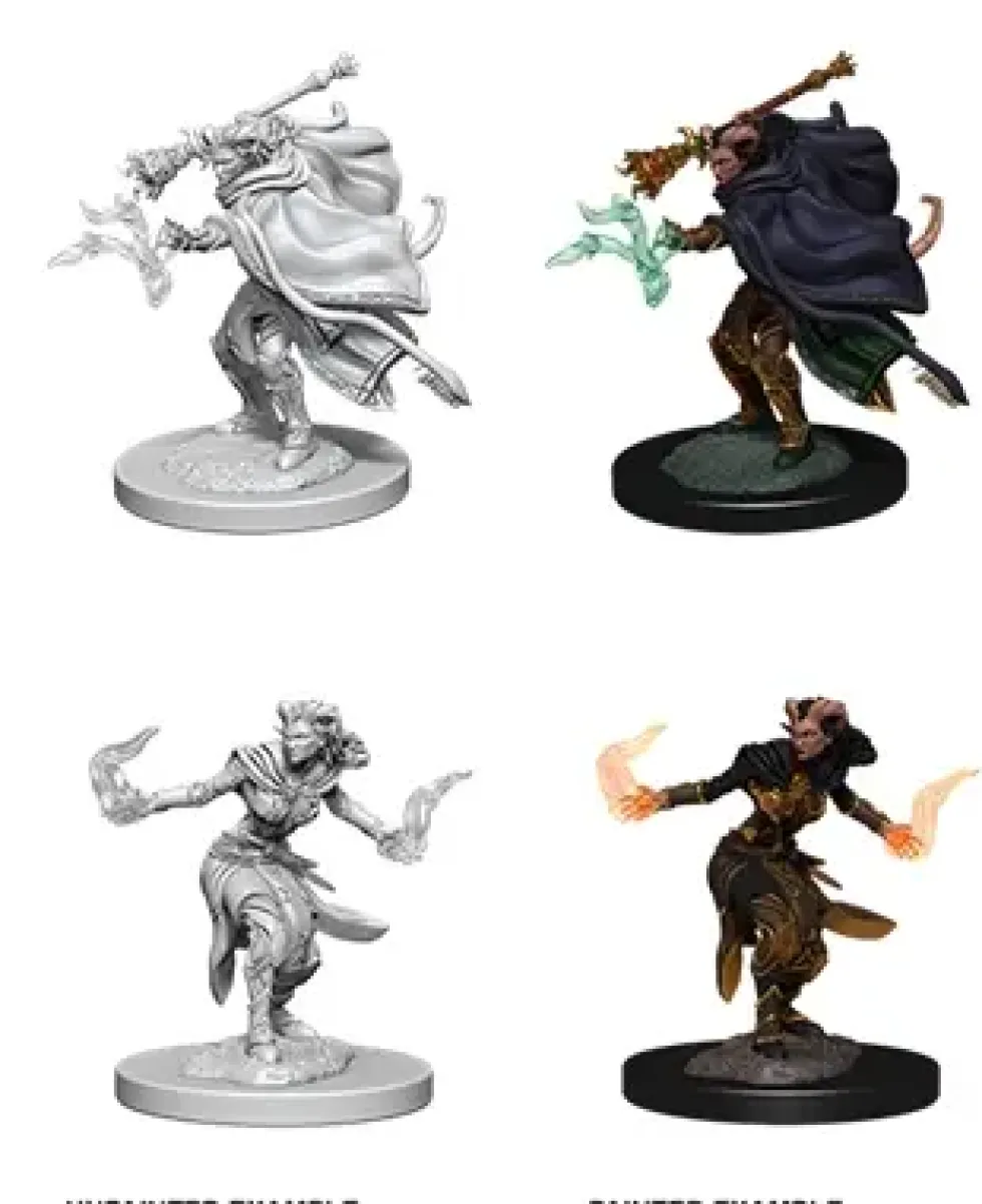 D&D Nolzur's Marvelous Miniatures: Tiefling Warlock - Female (Unpainted)