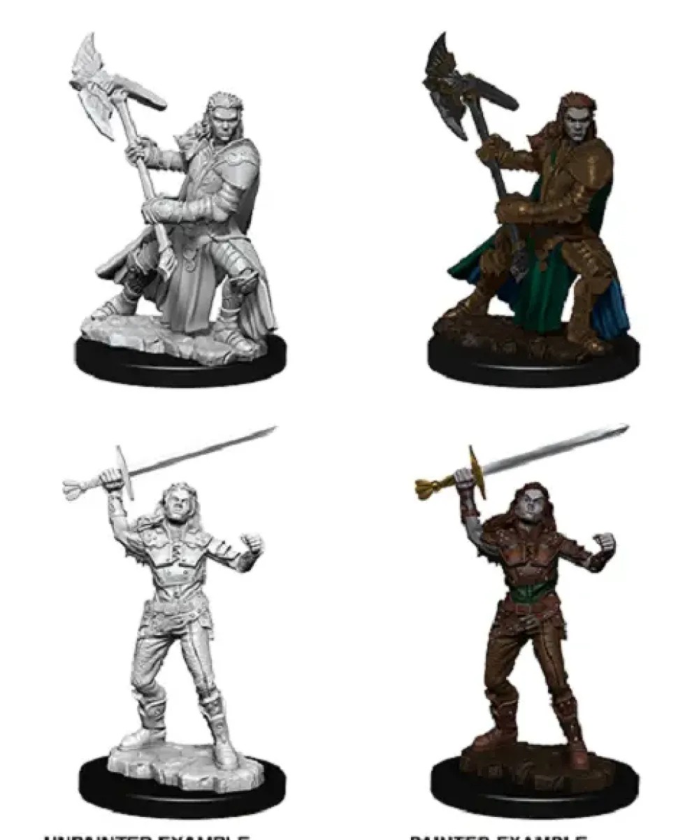 D&D Nolzur's Marvelous Miniatures: Half-Orc Fighter - Female (Unpainted)