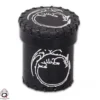 Dice Cup - Dragon, Black Leather