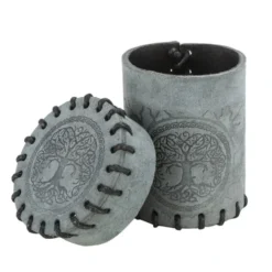 Dice Cup - Forest, Graphite Suede