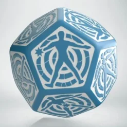 Dice - Hit Location, Blue & White - D12, 1st