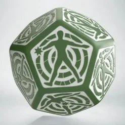 Dice - Hit Location, Green & White - D12, 1st