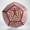 Dice - Hit Location, Red & White - D12, 1st
