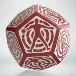 Dice - Hit Location, Red & White - D12, 1st