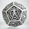 Dice - Hit Location, White & Black - D12, 1st