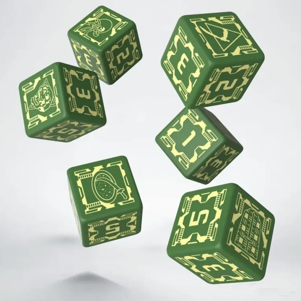 Dice Set - Battletech, House Liao - d6, 6st