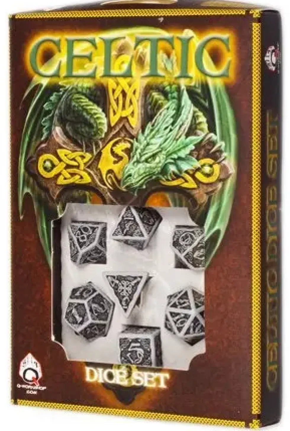 Dice Set - Celtic 3D, Gray and Black