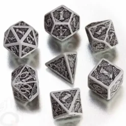 Dice Set - Celtic 3D, Gray and Black