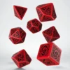 Dice Set - Celtic 3D, Red and Black