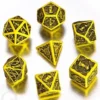Dice Set - Celtic 3D, Yellow and Black