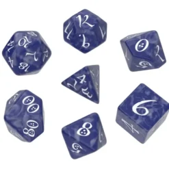 Dice Set - Classic RPG, Cobalt & White