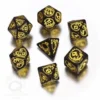 Dice Set - Dragons, Black and Yellow