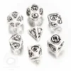 Dice Set - Dragons, White and Black