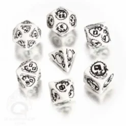 Dice Set - Dragons, White and Black