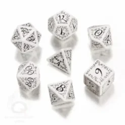 Dice Set - Elven, White and Black