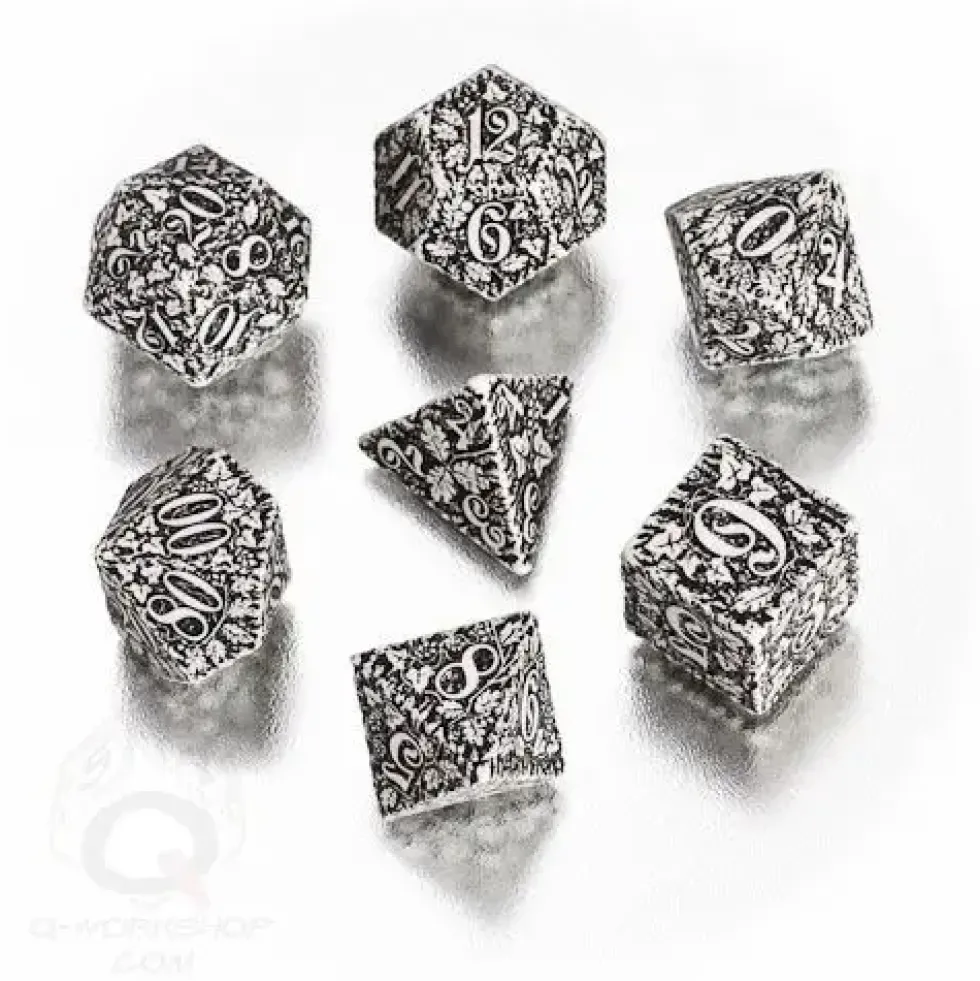 Dice Set - Forest, White and Black