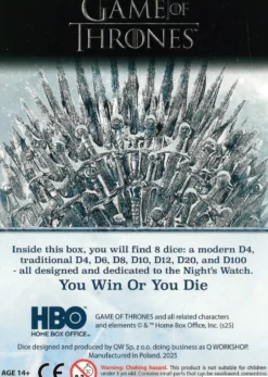 Dice Set: Game of Thrones - Nights Watch