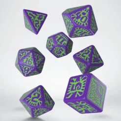 Dice Set - Pathfinder, Goblin Purple & Green