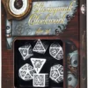 Dice Set - Steampunk Clockwork, White and Black