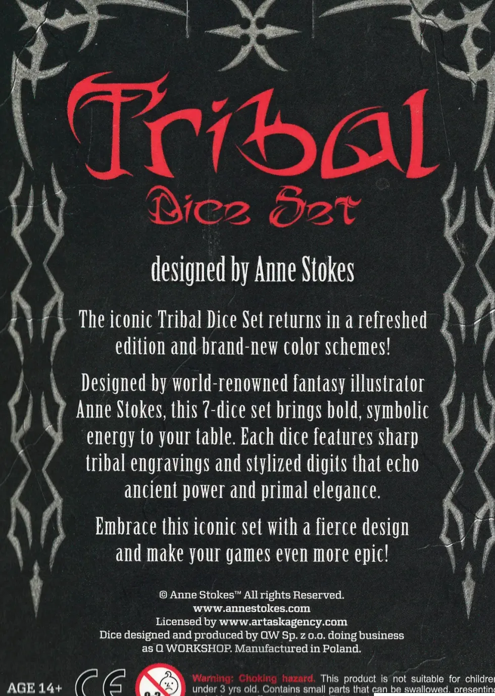 Dice Set - Tribal, Blue-green & Beige